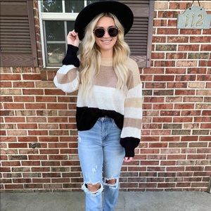 NWT Newbury Kustom Lightweight Striped Pullover